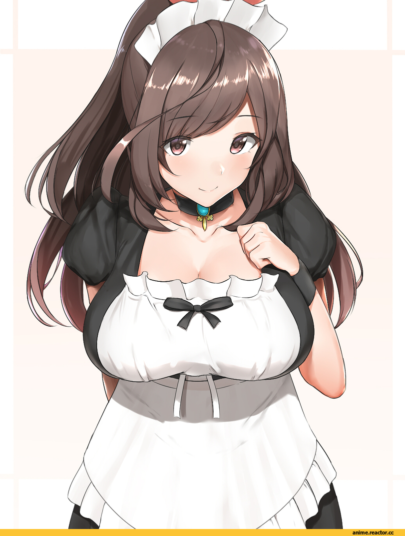 nnoelllll, tsukioka kogane, Idolmaster, Maid, Anime