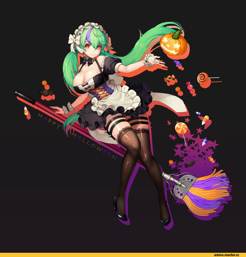 Anime Original, Anime Art, Anime Halloween, Maid, lave2217, Anime