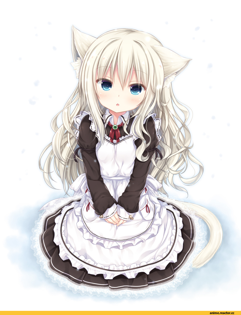 shizukawashi sumi, AO, Anime Art, neko, Animal Ears, Maid, Anime