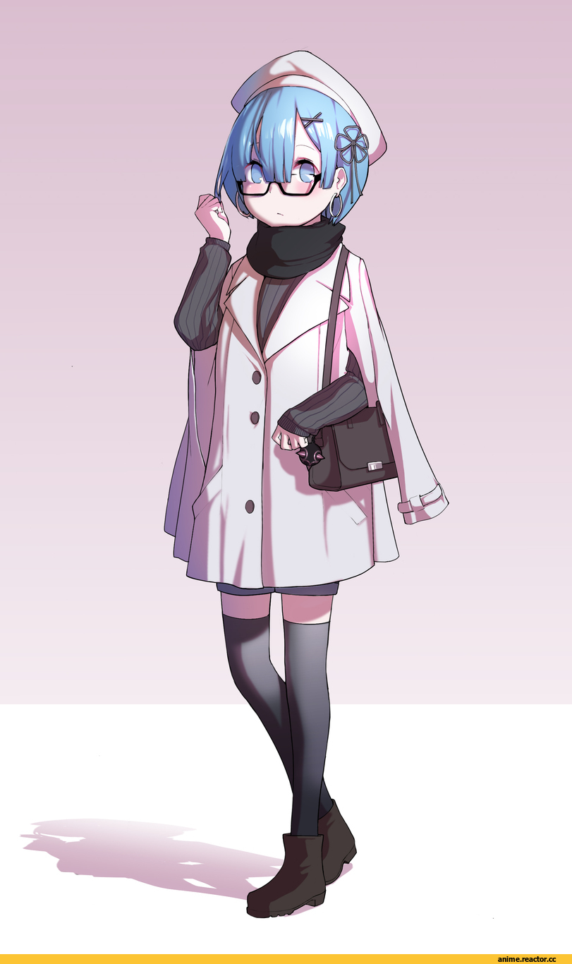 Re Zero Kara Hajimeru Isekai Seikatsu, Rem (re zero), amejaga, Megane, Anime