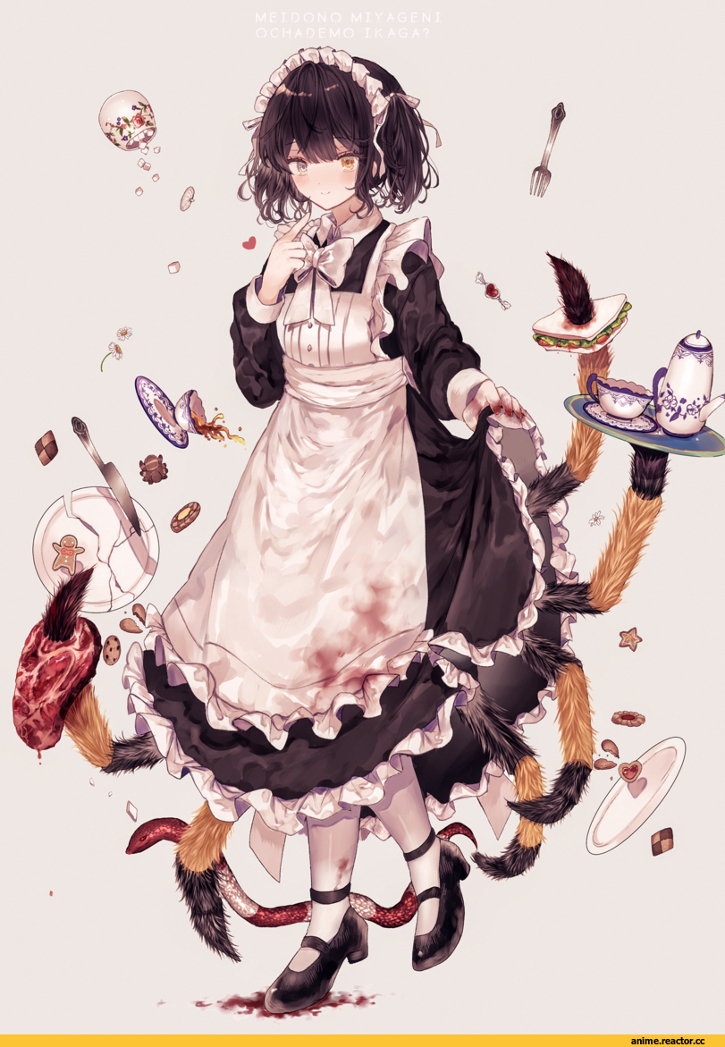 Anime Art, y o u k a, Monster Girl (Anime), Maid, Anime