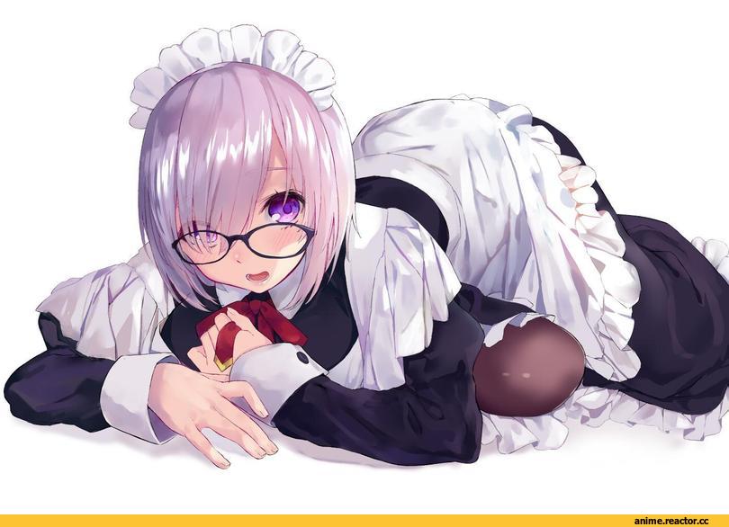 Mash Kyrielight, Fate/Grand Order, Fate (series), Megane, Maid, shiromonefu, Anime