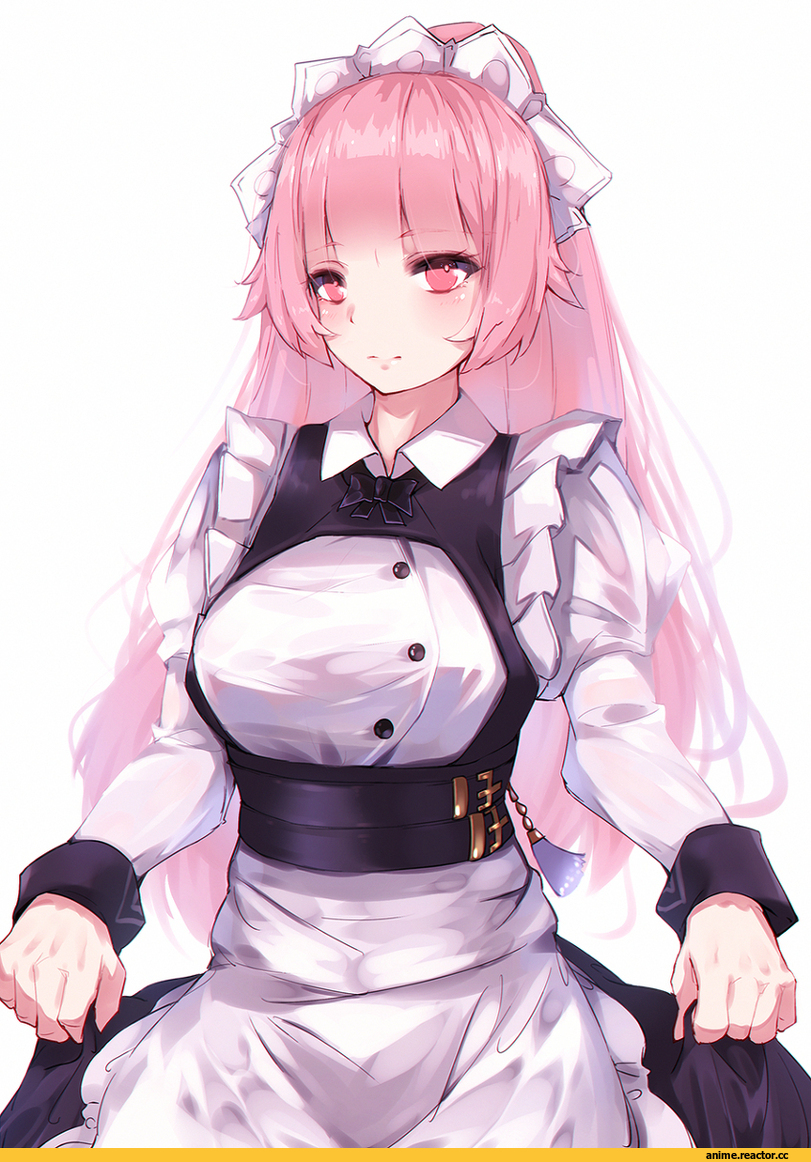 Anime Art, Maid, pink hair, Anime