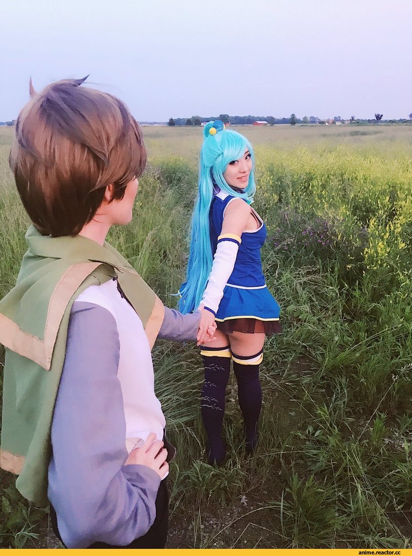 KonoSuba, Aqua (KonoSuba), Satou Kazuma, Anime Cosplay, Anime Ero Cosplay, Stella Chuu, Anime