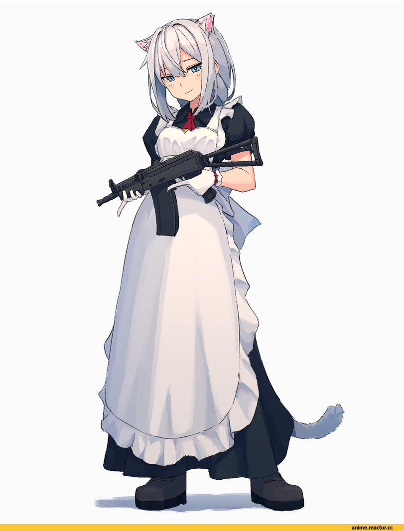 Anime Art, wozora, neko, Animal Ears, Опасные Няшки, Anime Няши, Maid, Anime