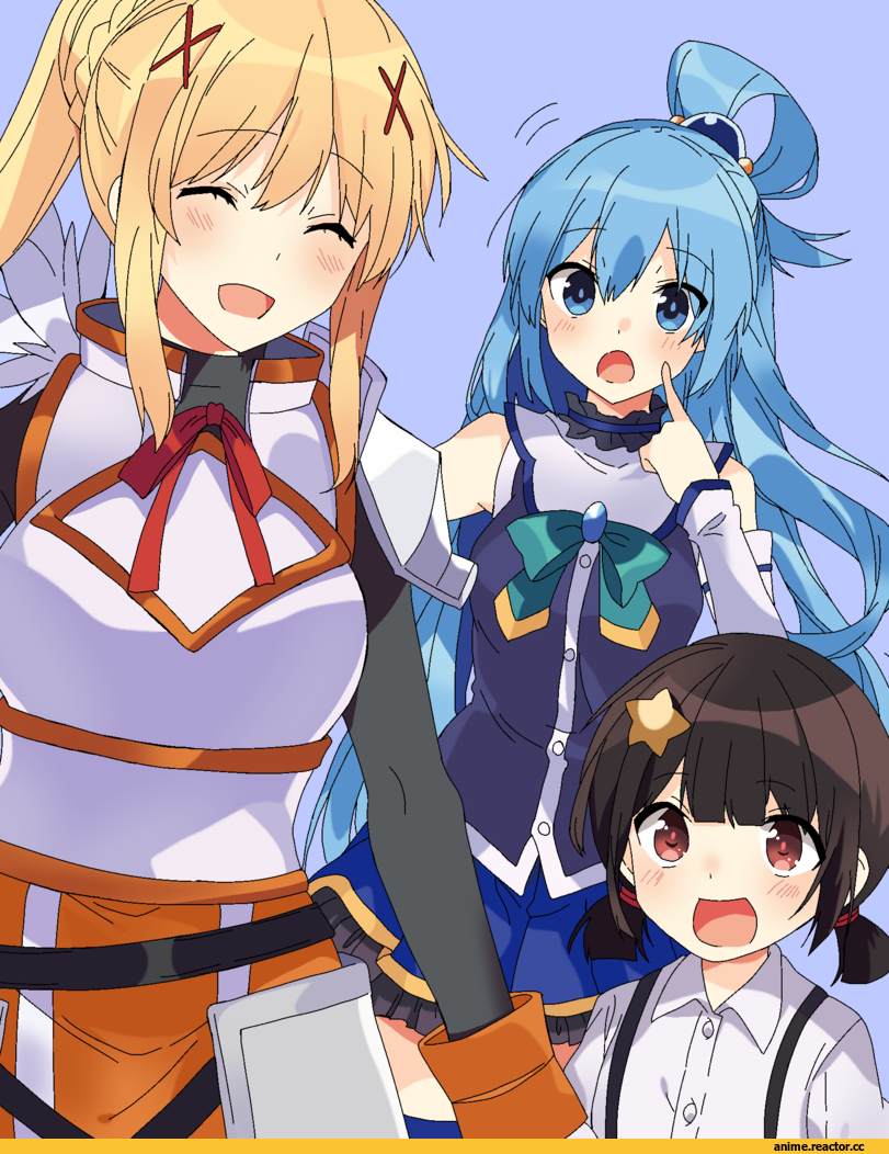 KonoSuba, Darkness (KonoSuba), Aqua (KonoSuba), cat1444444, Anime