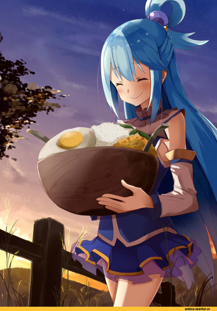 Aqua (KonoSuba), KonoSuba, ame., Anime Art, Anime