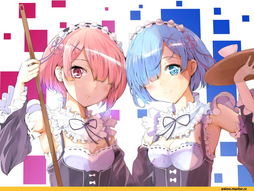 Re Zero Kara Hajimeru Isekai Seikatsu, Rem (re zero), Ram (Re Zero), velia, Anime