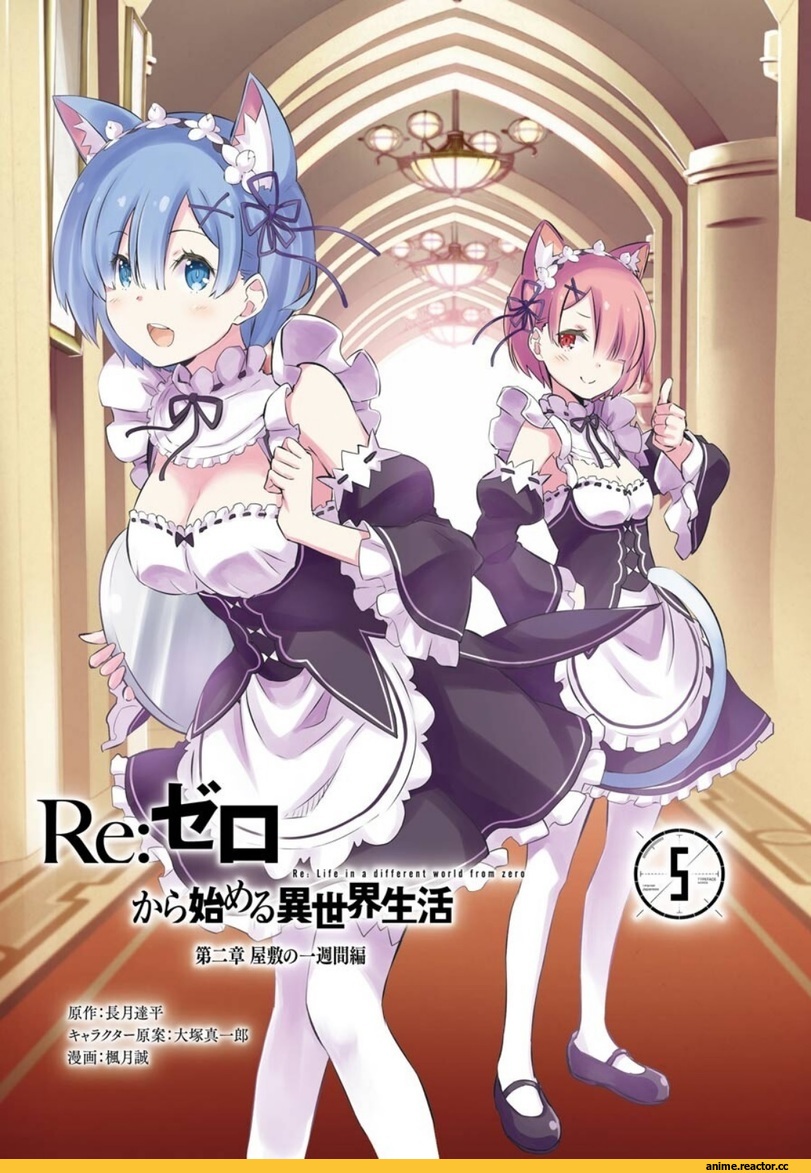 Ram (Re Zero), Re Zero Kara Hajimeru Isekai Seikatsu, Rem (re zero), fuugetsu makoto, neko, Animal Ears, Anime