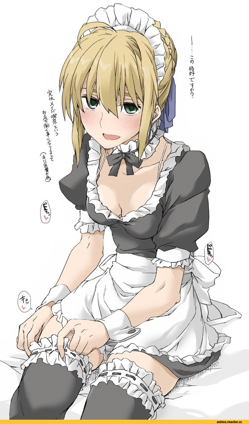 Fate (series), Saber (Fate), elf (stroll in the woods), Maid, Anime