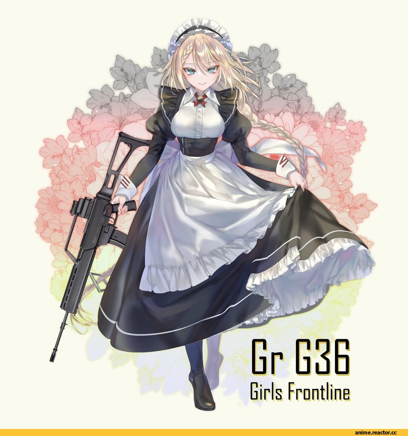 G36 (Girls Frontline), Girls Frontline, Maid, pottsness, Anime