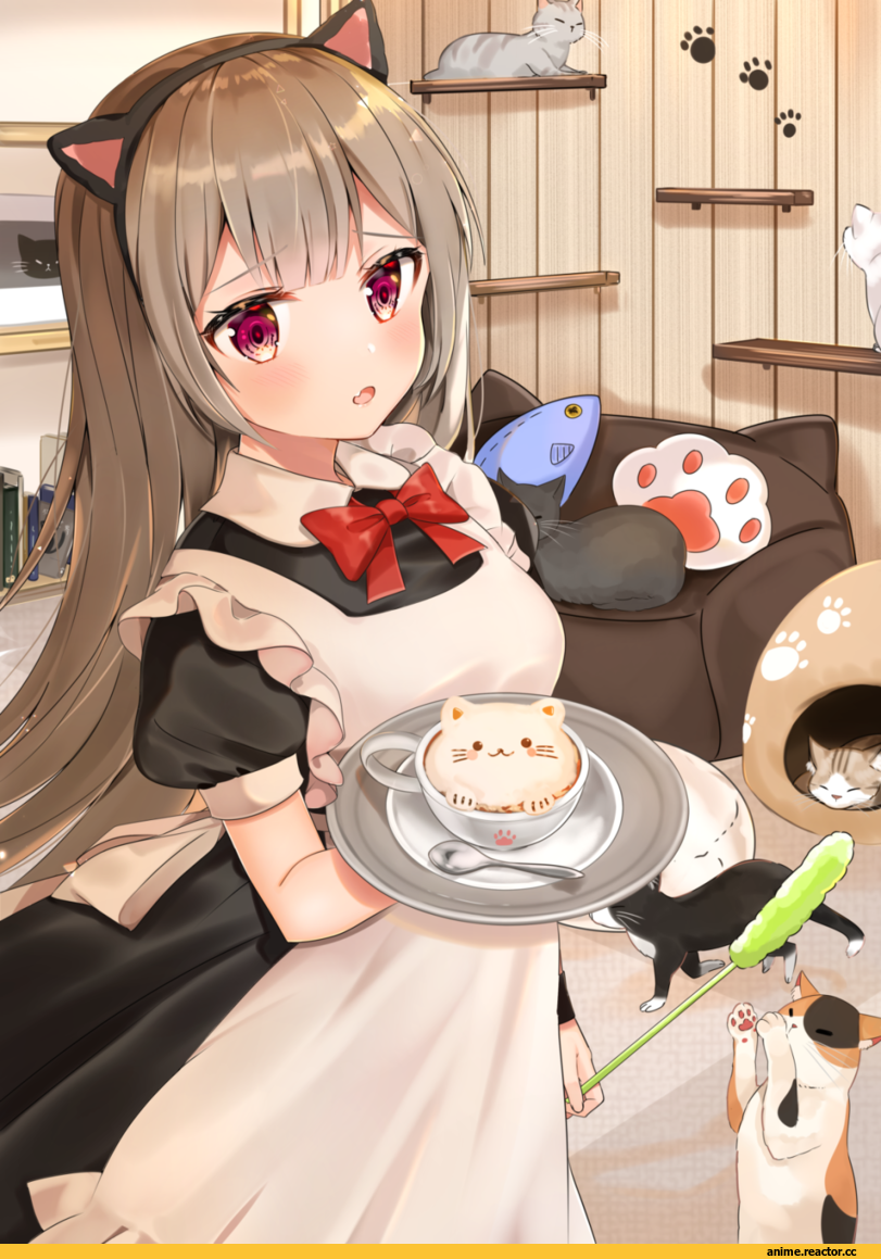 AO, Maid, nekomimi, Animal Ears, katsushika pachi, Anime