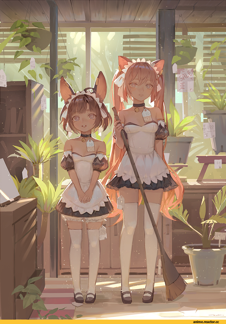 AO, Anime Ears, Maid, echosdoodle, Anime