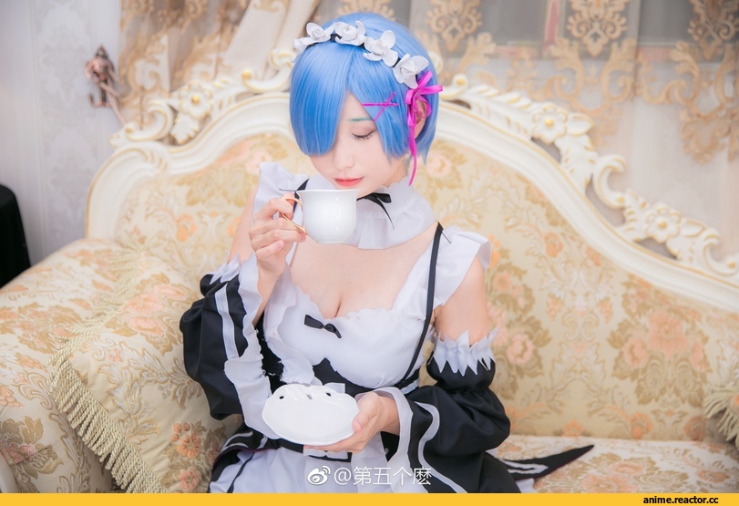 asian girl, cosplay, Rem (re zero), Re Zero Kara Hajimeru Isekai Seikatsu, Кликабельно, Anime