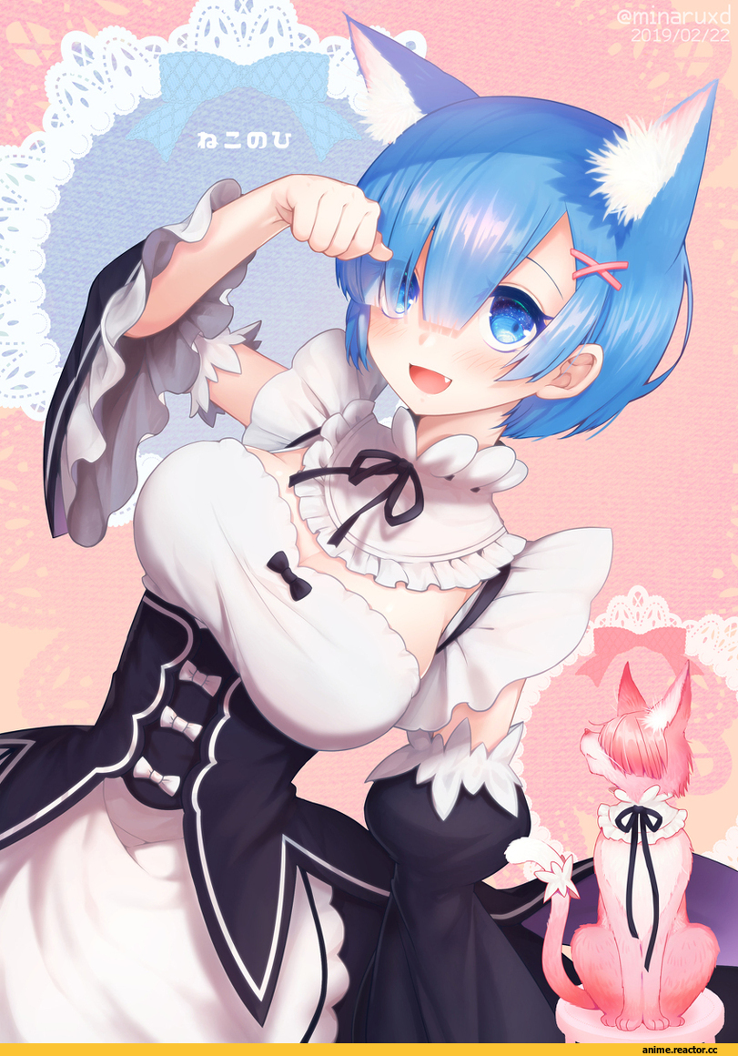 Re Zero Kara Hajimeru Isekai Seikatsu, Rem (re zero), Animal Ears, blackcat (blackcatbox), Anime