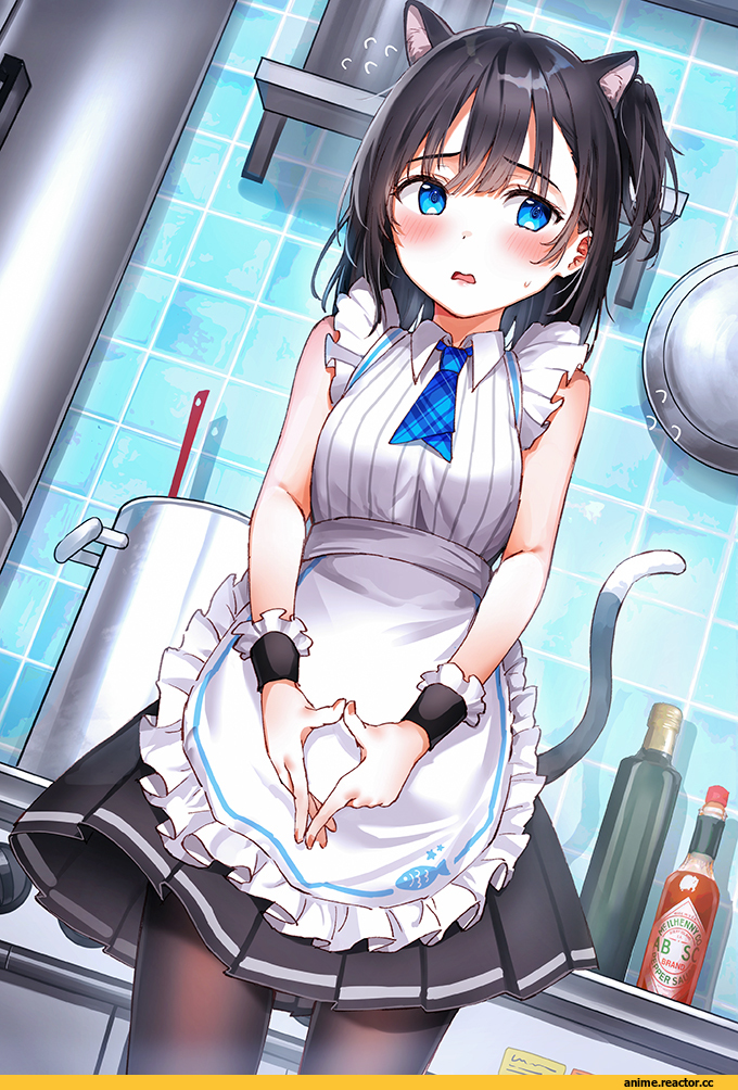 AO, nekomimi, Animal Ears, Maid, ran9u, Anime Art, artist, Anime