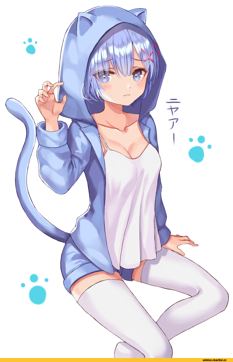 Re Zero Kara Hajimeru Isekai Seikatsu, Rem (re zero), nekomimi, Animal Ears, Shaffelli, Anime