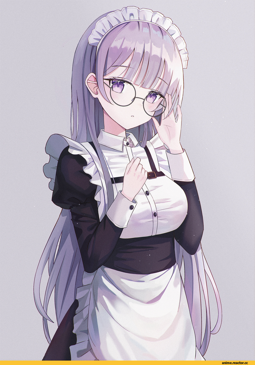 iren lovel, Anime Art, artist, AO, Megane, Maid, Anime