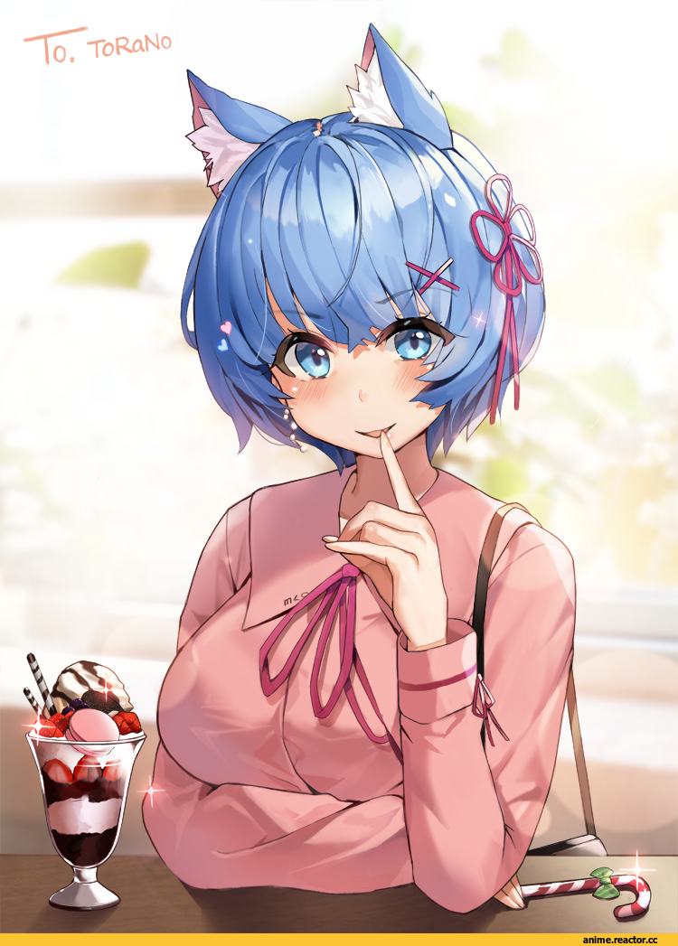 Rem (re zero), Re Zero Kara Hajimeru Isekai Seikatsu, nekomimi, Animal Ears, eto (nistavilo2), Anime