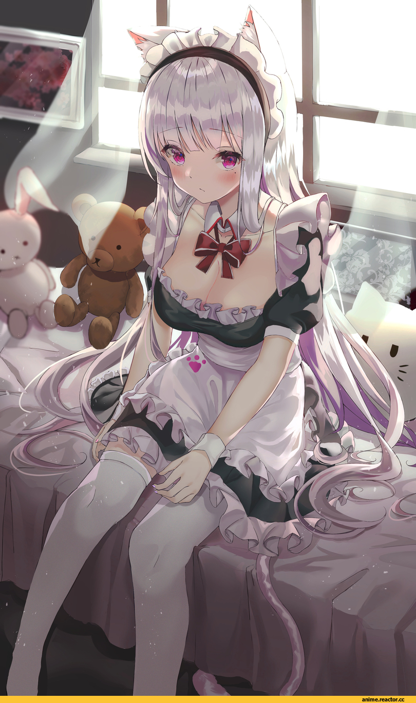 lotpi, Anime Art, artist, AO, nekomimi, Animal Ears, Maid, Anime