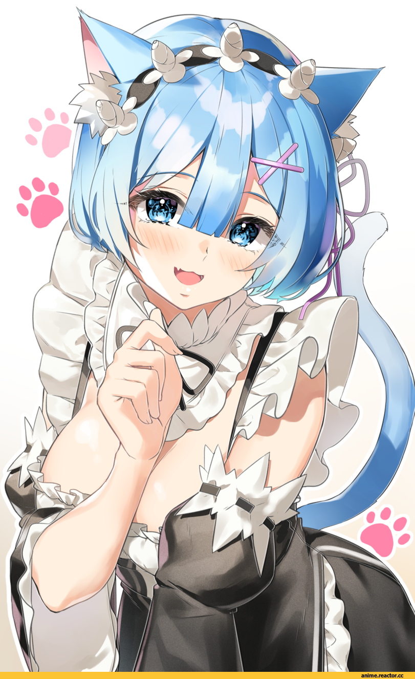 Rem (re zero), Re Zero Kara Hajimeru Isekai Seikatsu, nekomimi, Animal Ears, user wunw3744, Anime