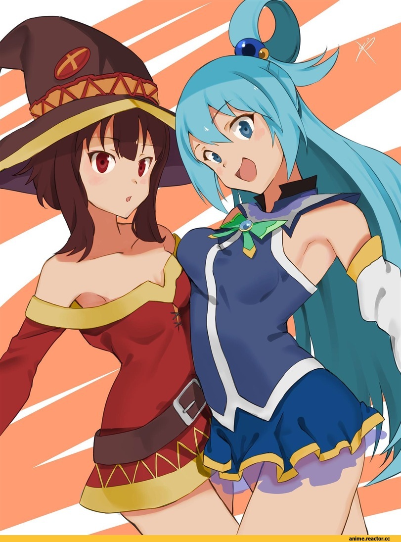 KonoSuba, Aqua (KonoSuba), Megumin, reeya, Anime