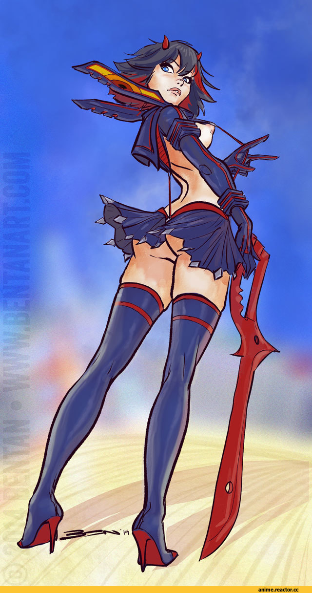 BenTanArt, Kill la Kill, арт барышня, красивые картинки, art, Anime Ero, Matoi Ryuuko, Anime