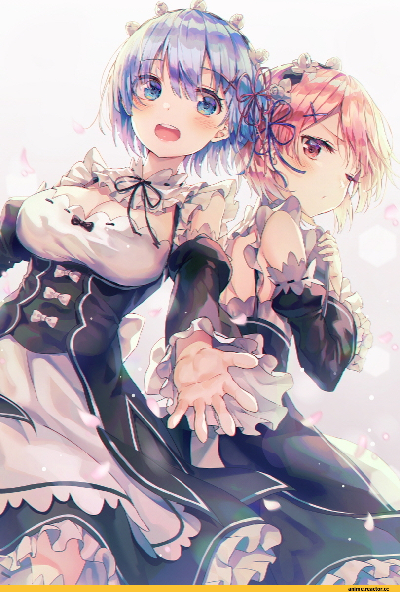 huwali (dnwls3010), Anime Art, artist, Ram (Re Zero), Re Zero Kara Hajimeru Isekai Seikatsu, Rem (re zero), Anime