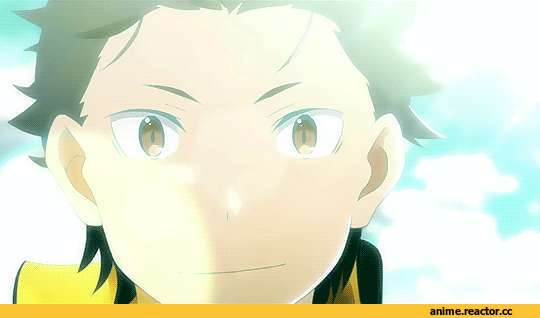 anime gif, Re Zero Kara Hajimeru Isekai Seikatsu, Subaru Natsuki, Emilia (re zero), Anime