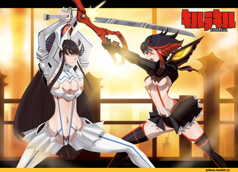 арт барышня, красивые картинки, Kill la Kill, Kiryuuin Satsuki, Matoi Ryuuko, Anime