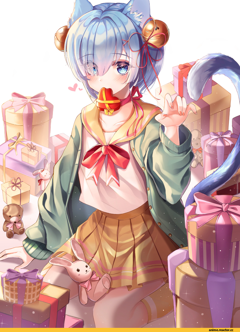 icebox46, Rem (re zero), Re Zero Kara Hajimeru Isekai Seikatsu, Anime Art, artist, nekomimi, Animal Ears, Anime