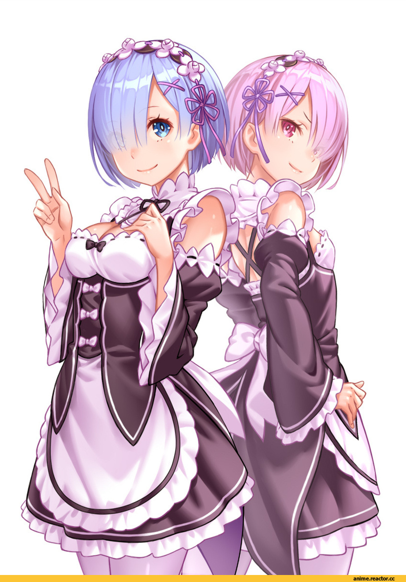 porikeracchou, Anime Art, artist, Ram (Re Zero), Re Zero Kara Hajimeru Isekai Seikatsu, Rem (re zero), Anime