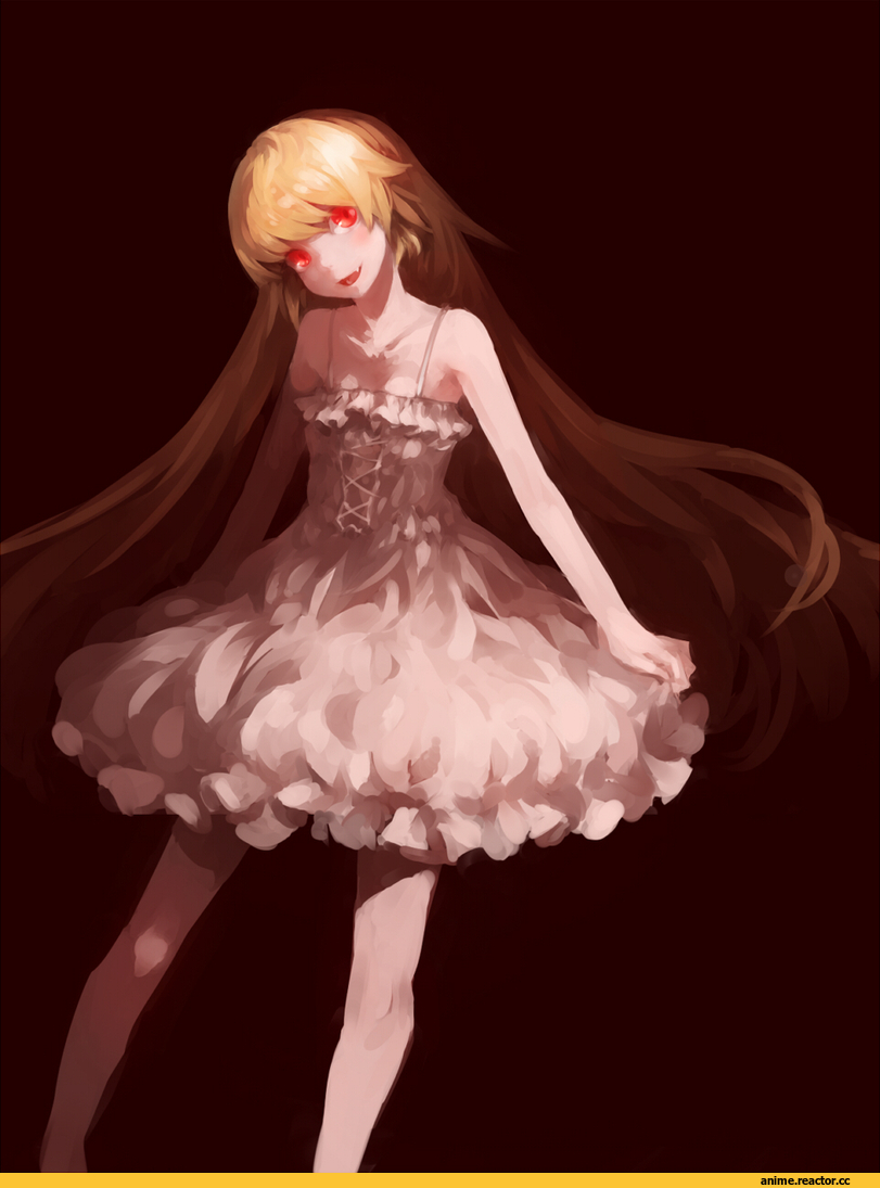 Oshino Shinobu, Monogatari (Series), Anime Art, art девушка, красивые картинки, Anime Paint, Anime