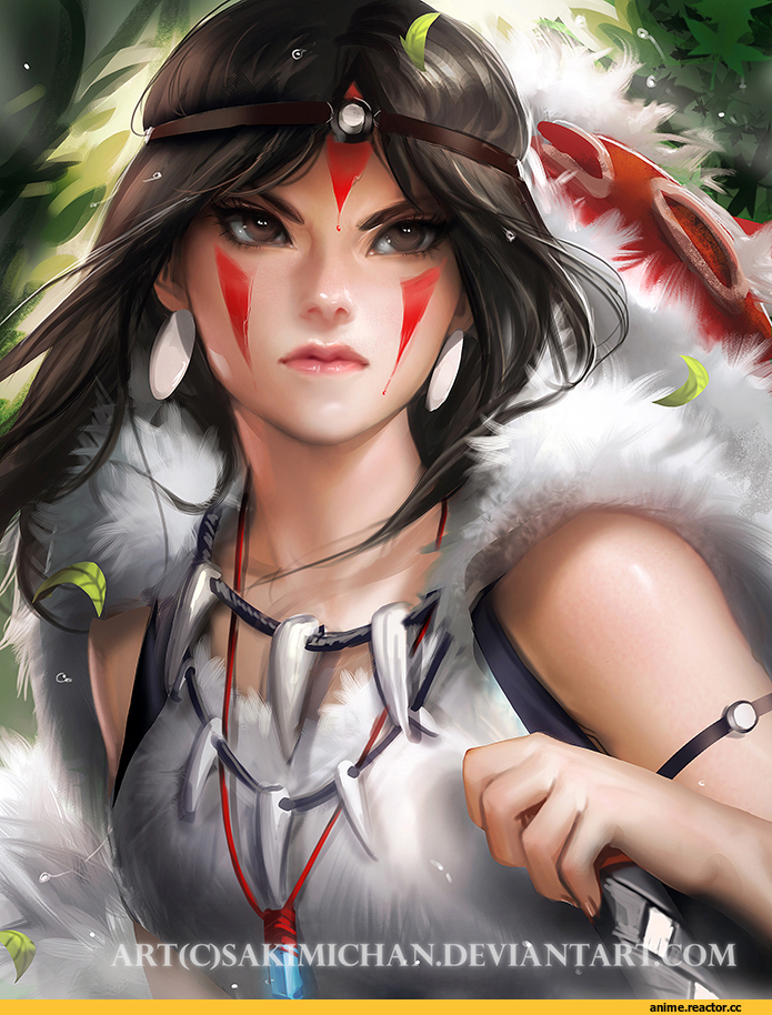 Mononoke, art барышня, красивые картинки, Mononoke Hime, Миядзаки, Anime