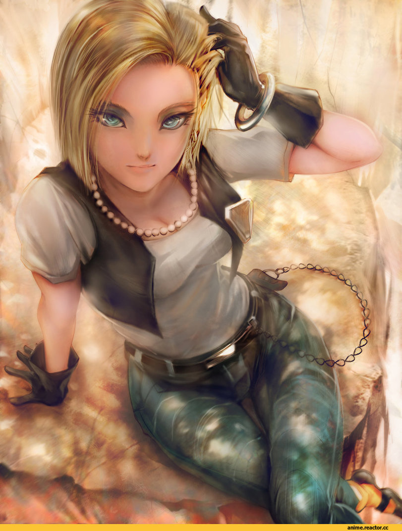 арт барышня, красивые картинки, Dragon Ball, Android 18, Anime Art, Anime