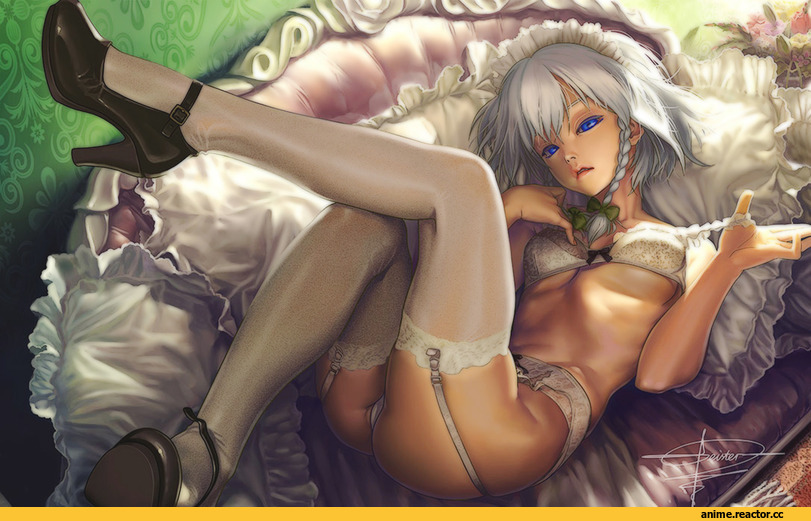 art девушка, красивые картинки, NSFW, Izayoi Sakuya, Touhou Project, Anime Ero, Anime Ero Pantsu, Anime