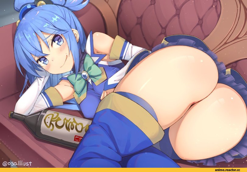 Aqua (KonoSuba), KonoSuba, oshiri, Anime Ero, osa (osaosa), Anime