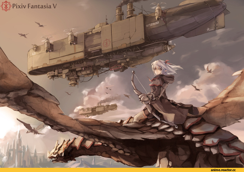 art, airship, продолжение в комментах, песочница, Anime