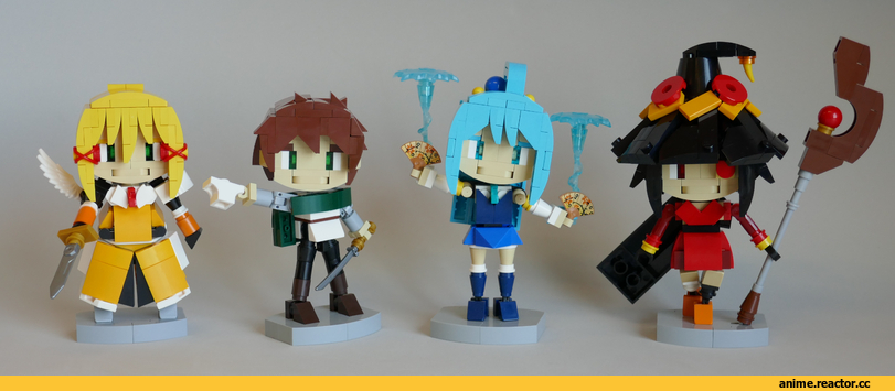 Kono Subarashii Sekai ni Shukufuku wo!, Megumin, Aqua (KonoSuba), Darkness (KonoSuba), Satou Kazuma, Лего, LegoWyrm, Кликабельно, Lego MOC, Anime