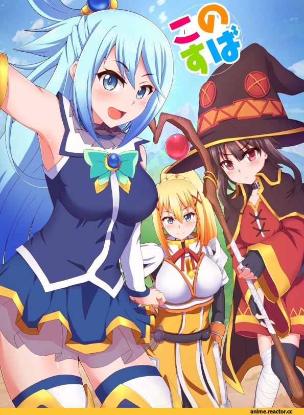 KonoSuba, Megumin, Aqua (KonoSuba), Darkness (KonoSuba), Anime