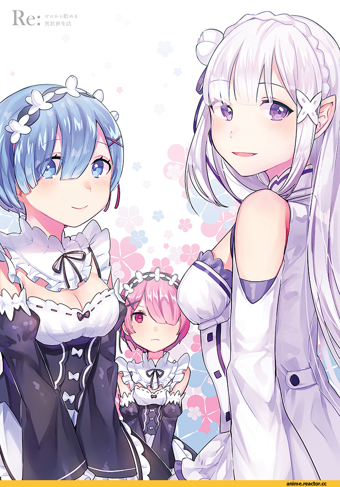 Re Zero Kara Hajimeru Isekai Seikatsu, Rem (re zero), Ram (Re Zero), Emilia (re zero), tiny (tini3030), Anime