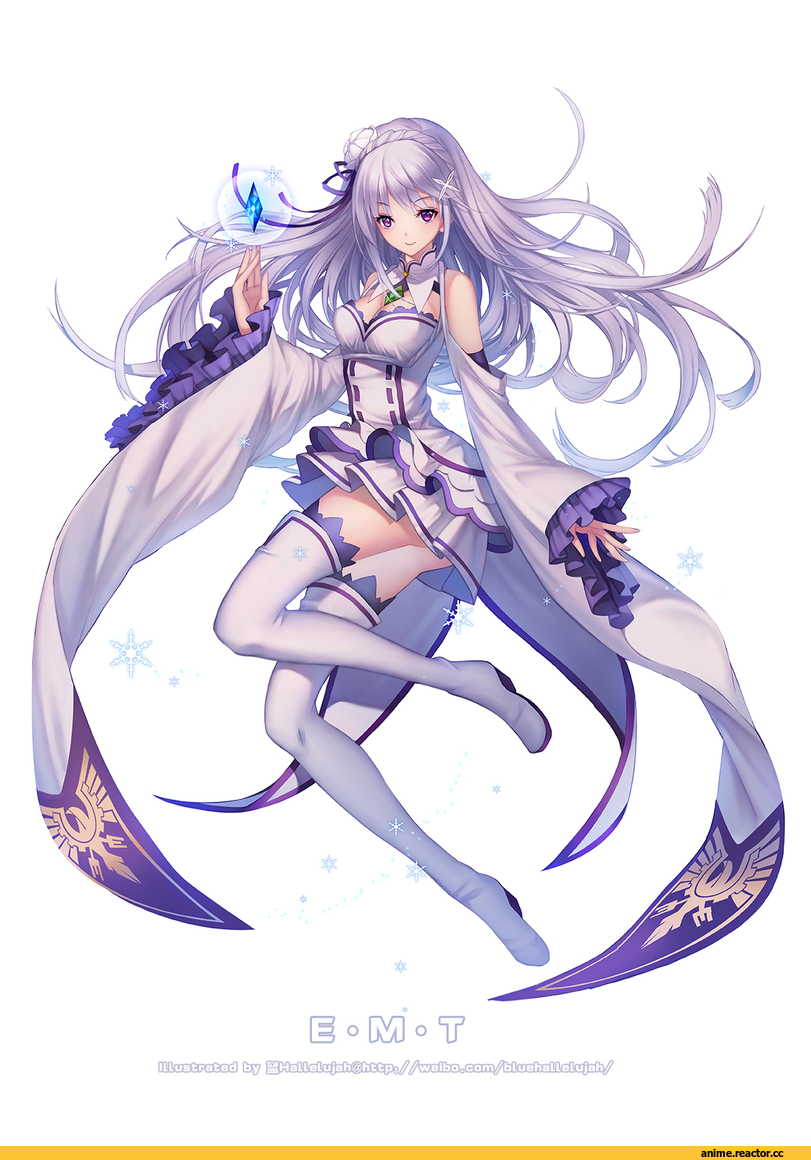 Re Zero Kara Hajimeru Isekai Seikatsu, Emilia (re zero), blue hallelujah, Anime