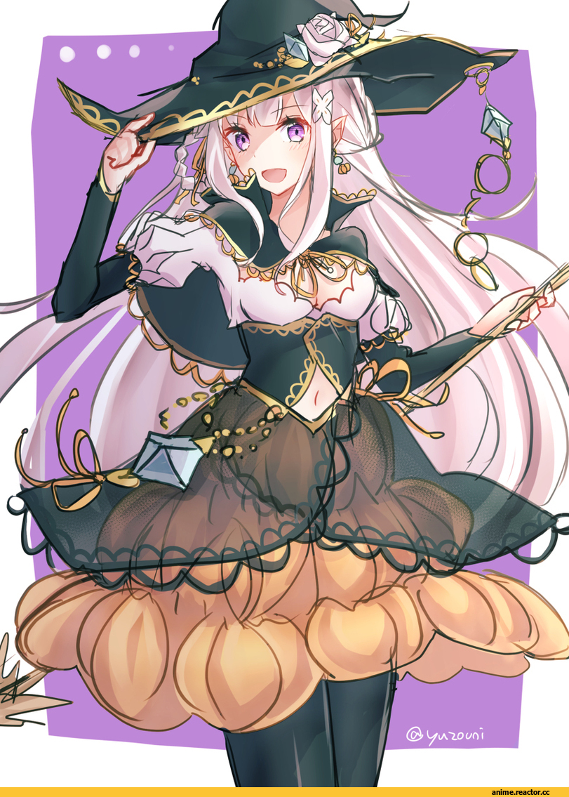 Re Zero Kara Hajimeru Isekai Seikatsu, Emilia (re zero), Anime Halloween, yuzouni, Anime