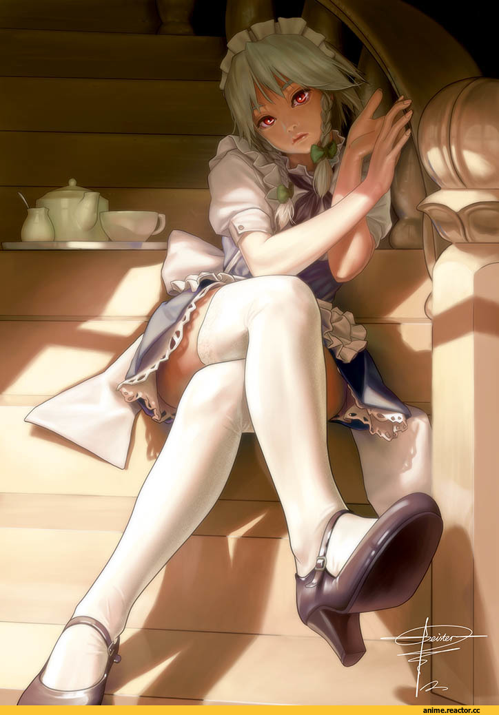 art, Touhou Project, Izayoi Sakuya, Geister, продолжение в комментариях, Anime