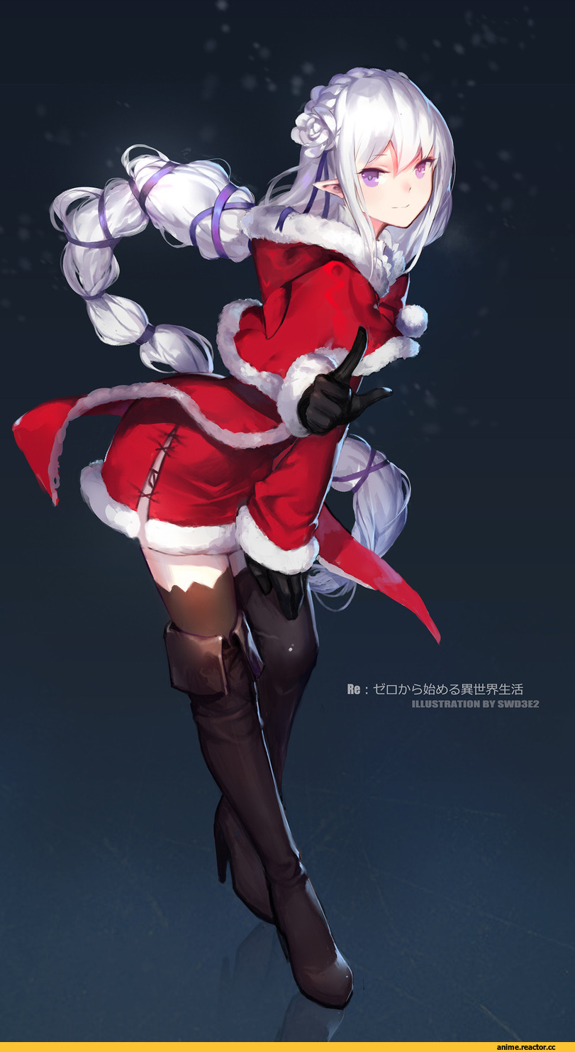 Re Zero Kara Hajimeru Isekai Seikatsu, Emilia (re zero), Swd3e2, Anime Art, Anime Christmas, Anime