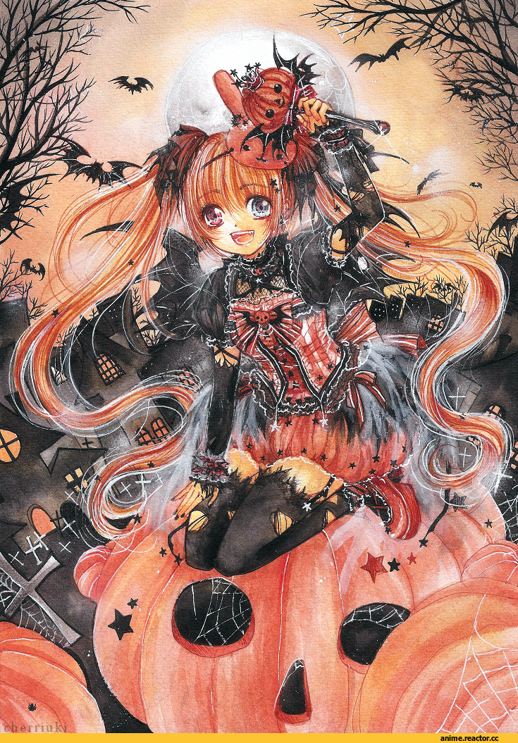 art, Halloween, Anime