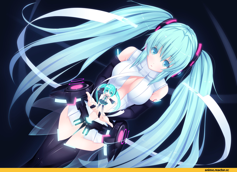 Vocaloid, Hatsune Miku, art, Anime