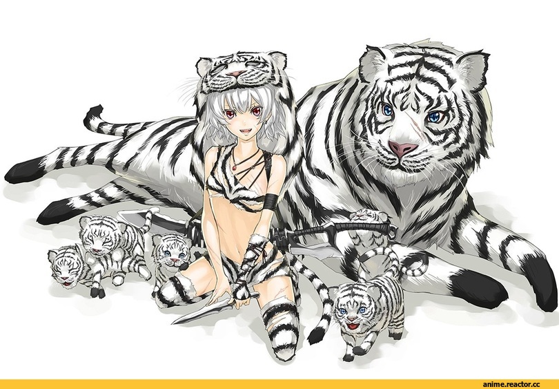 art, тигр, Anime