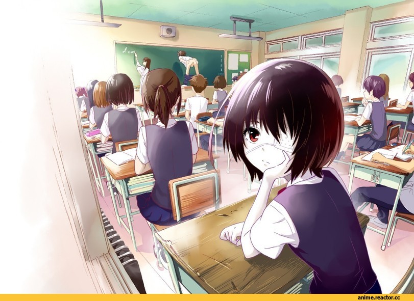 обычный урок в японской школе, Япония, art, Another, Anime