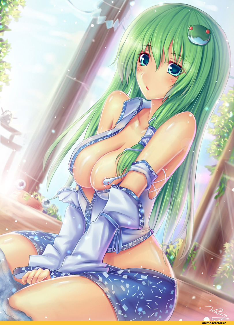 art, Kochiya Sanae, Touhou Project, Anime